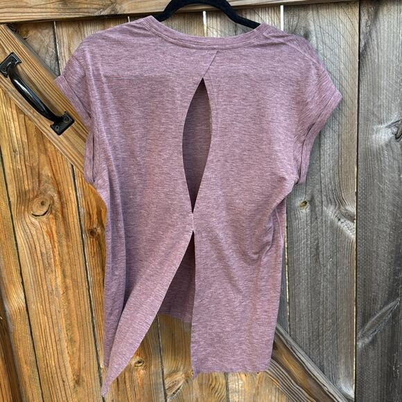 Lululemon Box It Out Short Sleeve Heathered Oxblood Size 10 - Picture 5 of 7